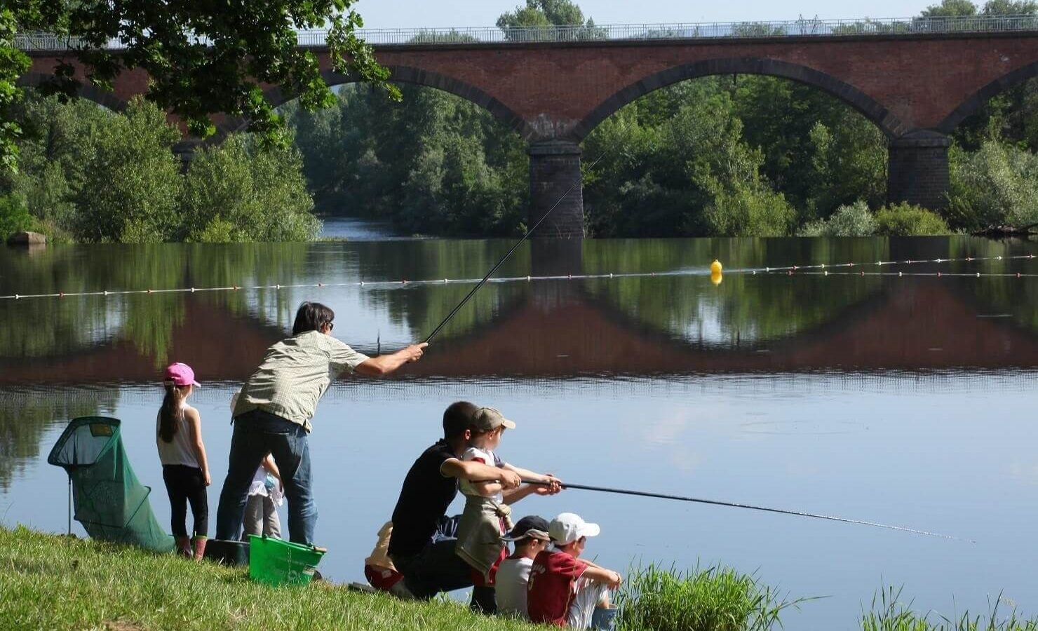 Pêche au bord de l'Allier