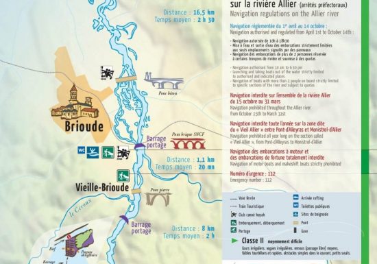 Parcours canoé-kayak sur la rivière Allier