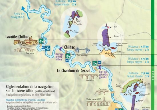 Parcours canoé-kayak sur la rivière Allier