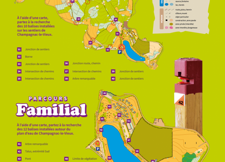 Parcours d’orientation permanent à Champagnac Le Vieux
