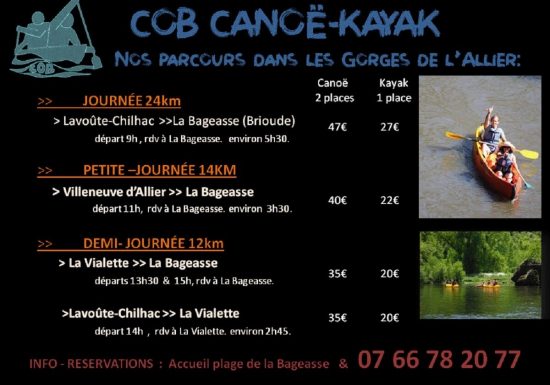 COB Canoé-Kayak : Club de Sports de pagaie, locations et sorties encadrées