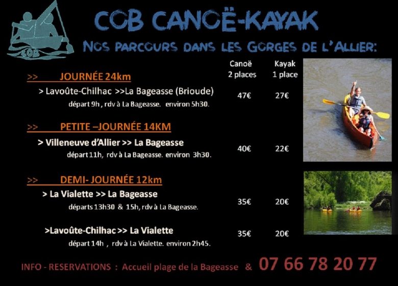 COB Canoe-Kayak: Paddle Sports Club, rentals and supervised outings