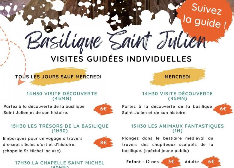 Guided tours for individuals of the Basilica of Saint Julien