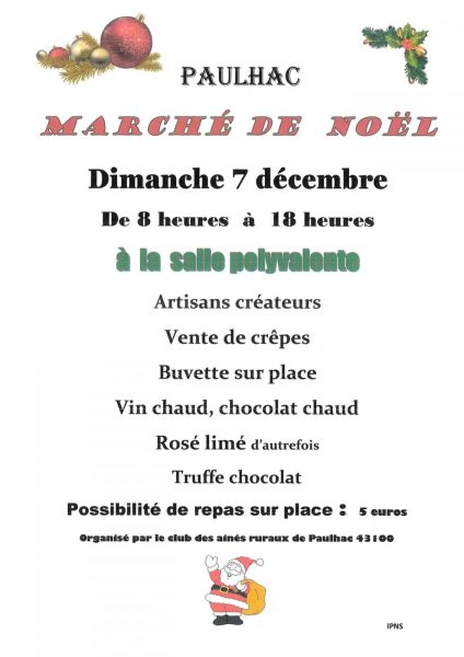 Marché de Noël à Paulhac