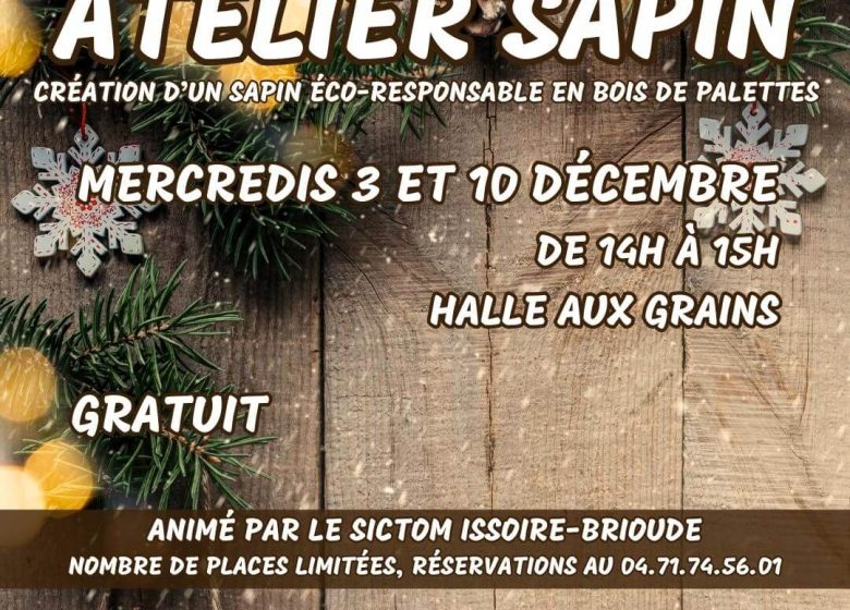 Atelier récup » : fabrique ton sapin en palettes