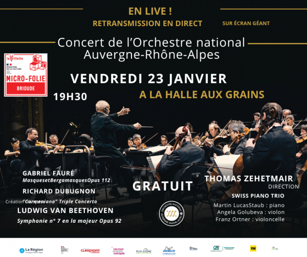 La Micro-Folie de Brioude retransmet en direct un concert de l’Opéra national d’Auvergne