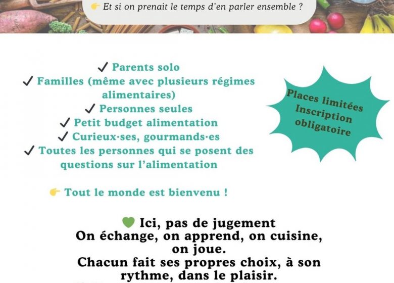Atelier : « Osons cuisiner autrement ! On cuisine, on goûte, on partage »