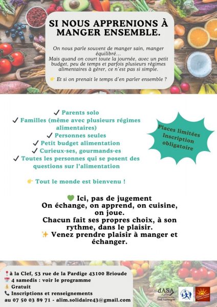 Atelier : « Gagner du temps en cuisine, moins de stress, plus de plaisie »