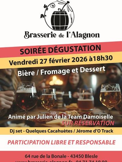 Brasserie de l&rsquo;Alagnon : soirée dégustation