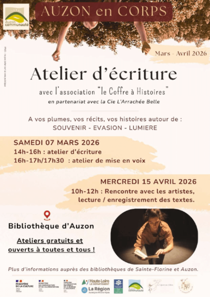 Atelier d&rsquo;écriture à la bibliothèque d&rsquo;Auzon