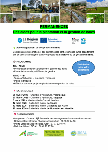 Réunion d&rsquo;information : la plantation et la gestion des haies