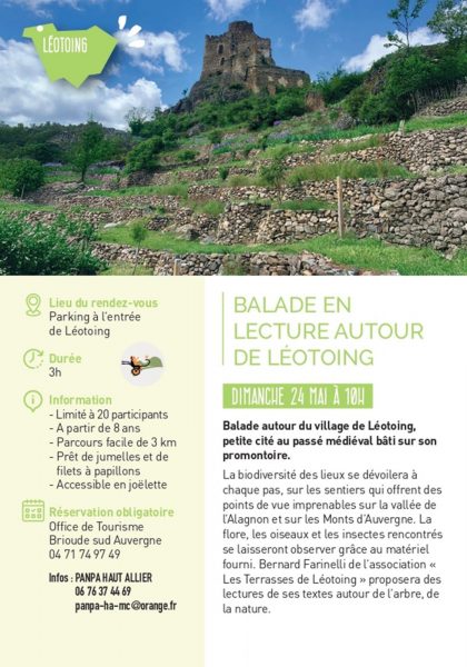 Balade en lecture autour de Léotoing