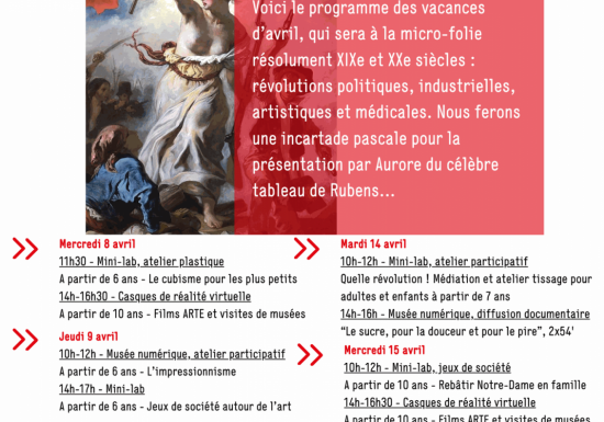 Micro-folie : programme des vacances de printemps