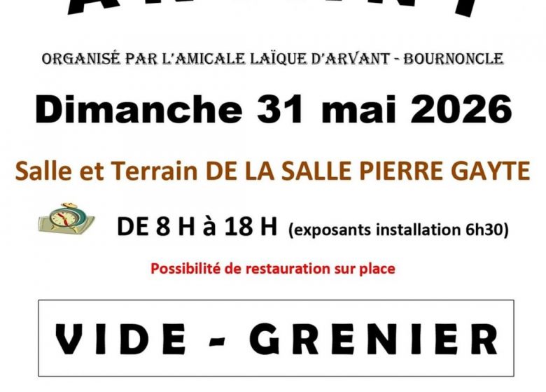 Vide-grenier d&rsquo;Arvant