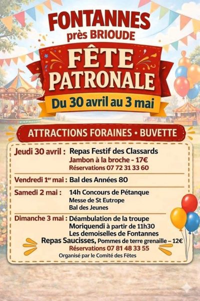 Fête patronale de Fontannes