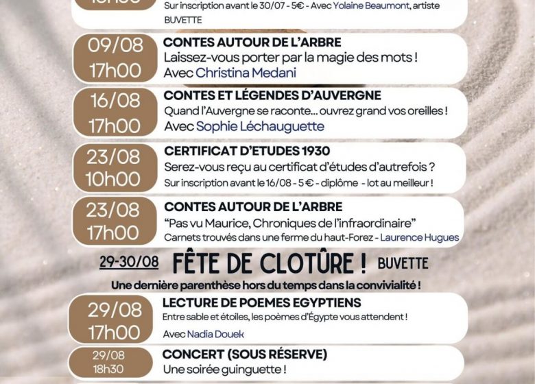 Programme ecomus&rsquo;été