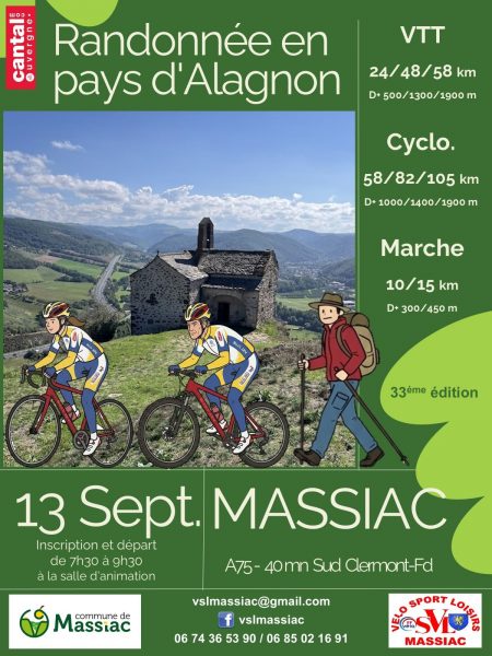 Randonnée cyclo, VTT, pédestre en Pays d&rsquo;Alagnon