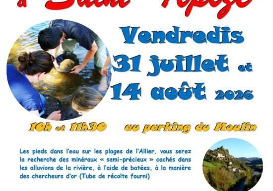 Ateliers de technique d&rsquo;orpaillage