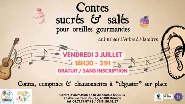 DECLIC d&rsquo;été – Contes sucrés et salés pour oreilles gourmandes