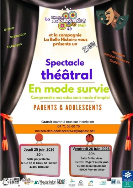 Théâtre à Brioude Jeudi 25 juin
