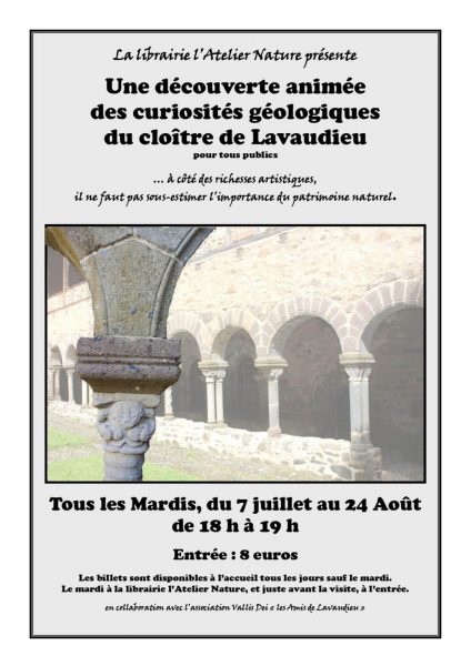 Une découverte animée des curiosités géologiques du cloître de Lavaudieu
