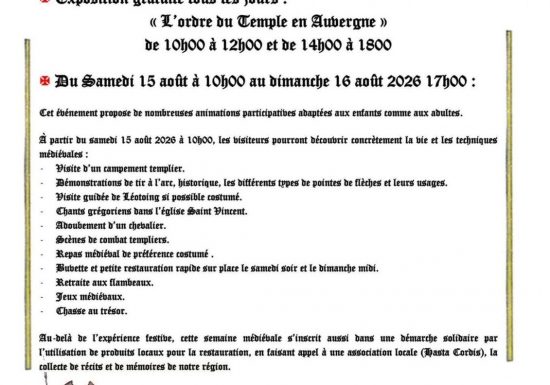 11e Semaine templière