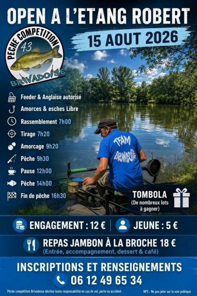 Pêche Open à l&rsquo;étang Robert