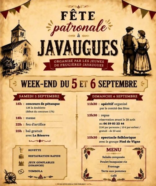 Fête patronale de Javaugues