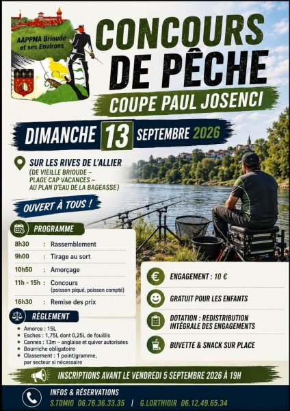 Concours de pêche coupe Paul Josenci