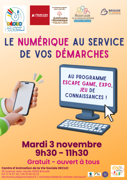 Atelier DECLIC : Le numérique au service de vos démarches